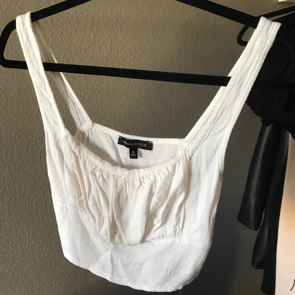 Kendall and Kylie white crop top NWOT
